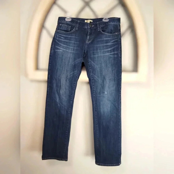 Cabi Jeans Low-rise Straight Leg Distressed Denim Jeans Size 8, 33in Inseam - Picture 1 of 5